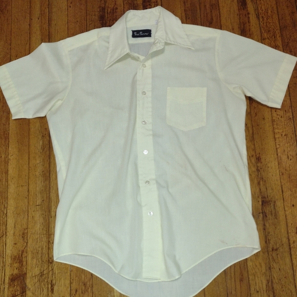 Vintage Men's Bud Berma Button Down Polyester Permanent Press Shirt Short Sleeve - Picture 1 of 10
